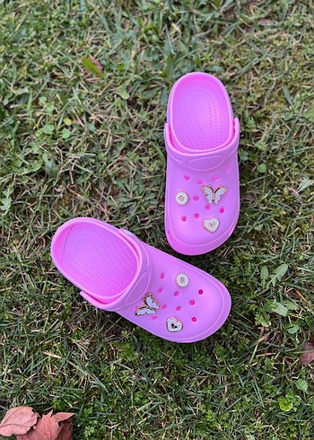 Pembe Nakışlı Platform Topuk Terlik - Görsel 3