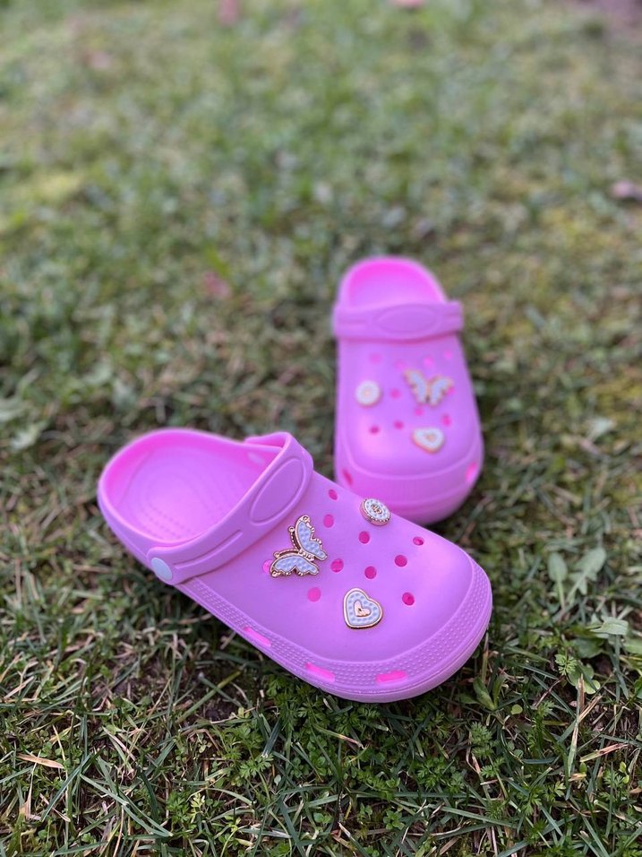 Pembe Nakışlı Platform Topuk Terlik - Görsel 4