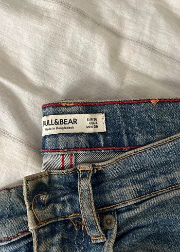 Pull and Bear Mavi Denim Midi Boy Kadın Jean