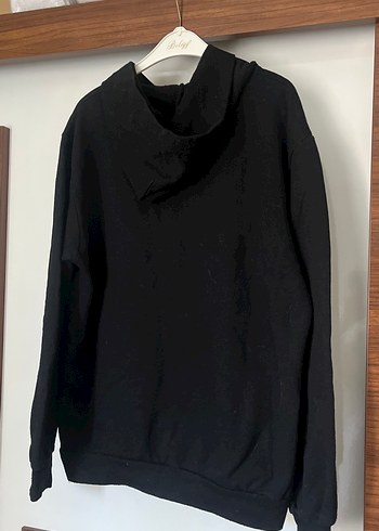 m Beden siyah Renk Siyah Kapüşonlu Oversize Sweatshirt
