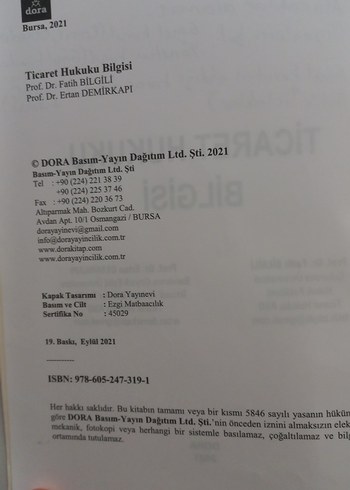 Ticaret Hukuku Bilgisi Kitabı