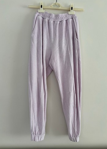 Kadın Lila Keten Salaş Sweatpant