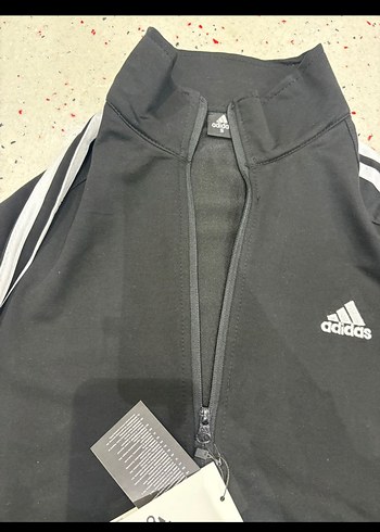 Erkek Siyah Fermuarlı Yüksek Yakalı Sweatshirt asisda6 - Görsel 2