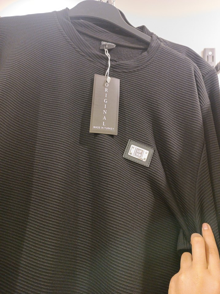 Siyah Baskılı Erkek Sweatshirt - Görsel 2