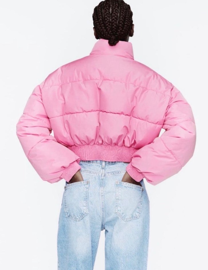 Zara Pembe Kadın Mont - Görsel 3