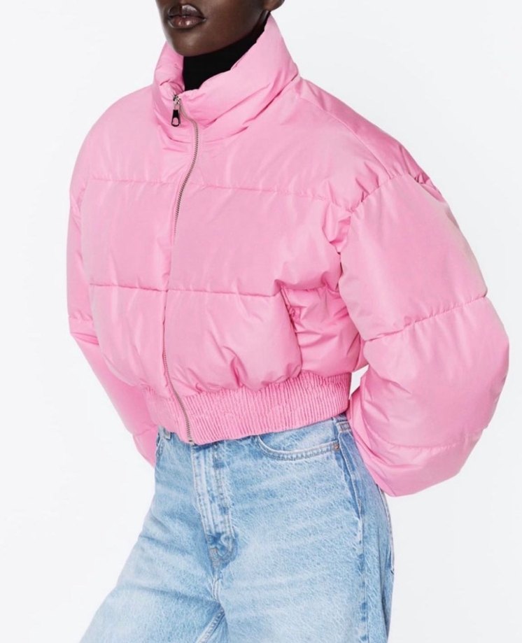 Zara Pembe Kadın Mont - Görsel 2