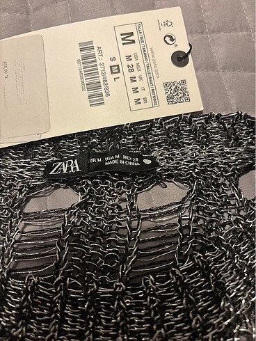 Zara metalik örgü kazak - Görsel 5