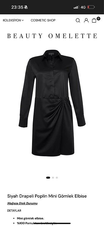 Massimo Dutti Beauty omelette gömlek elbise