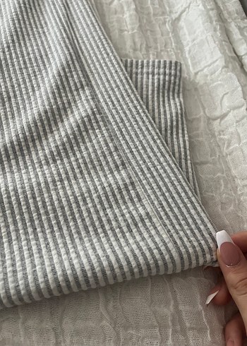2K Gri Yumuşak Piliseli Rahat Kesim Kadın Pantolon