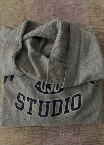 l Beden Gri Kapüşonlu Streetwear Kadın Sweatshirt