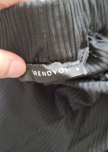 Trendyol & Milla Siyah Y. Rahat Kesim Kadın Kumaş Pantolon