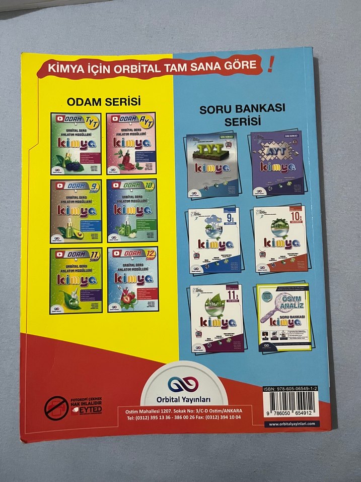 Kimya 10. Sınıf Soru Bankası - Orbital Yayınları - Görsel 2