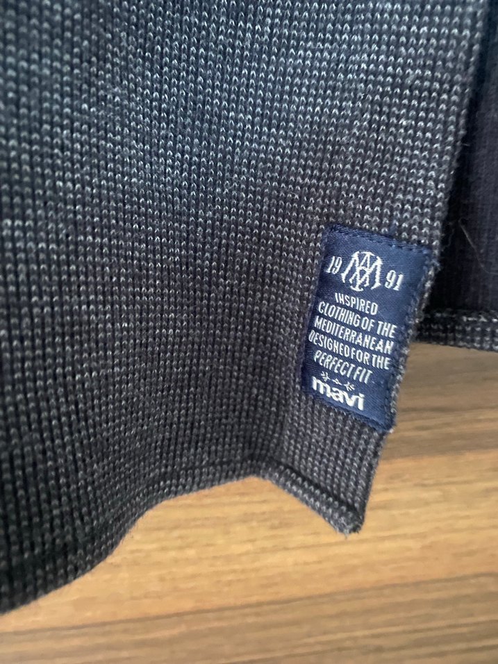 Gri Erkek Düğmeli Uzun Kollu Gömlek - Görsel 2