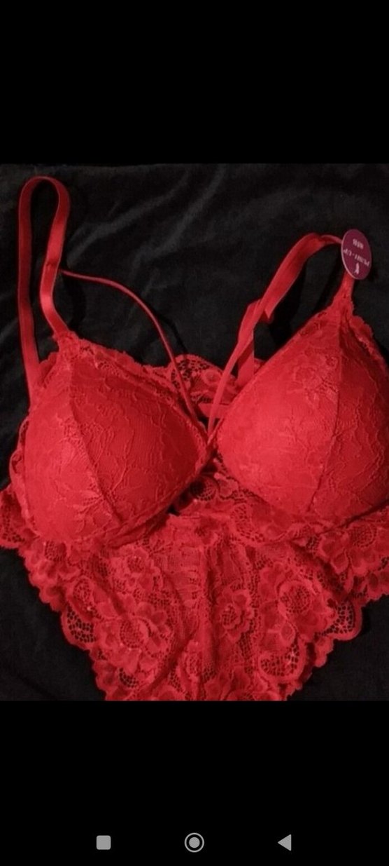 Kırmızı Dantel  Bralet - Görsel 2