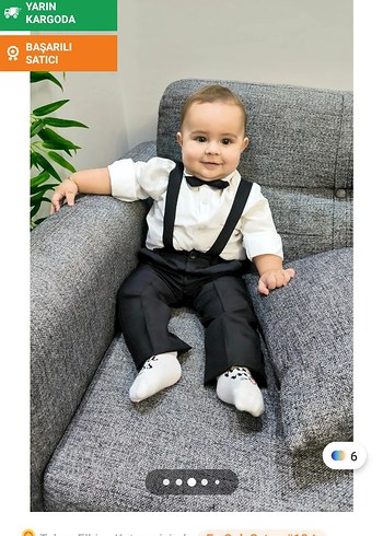 Klasik Beyaz Gömlekli Bebek Takımı