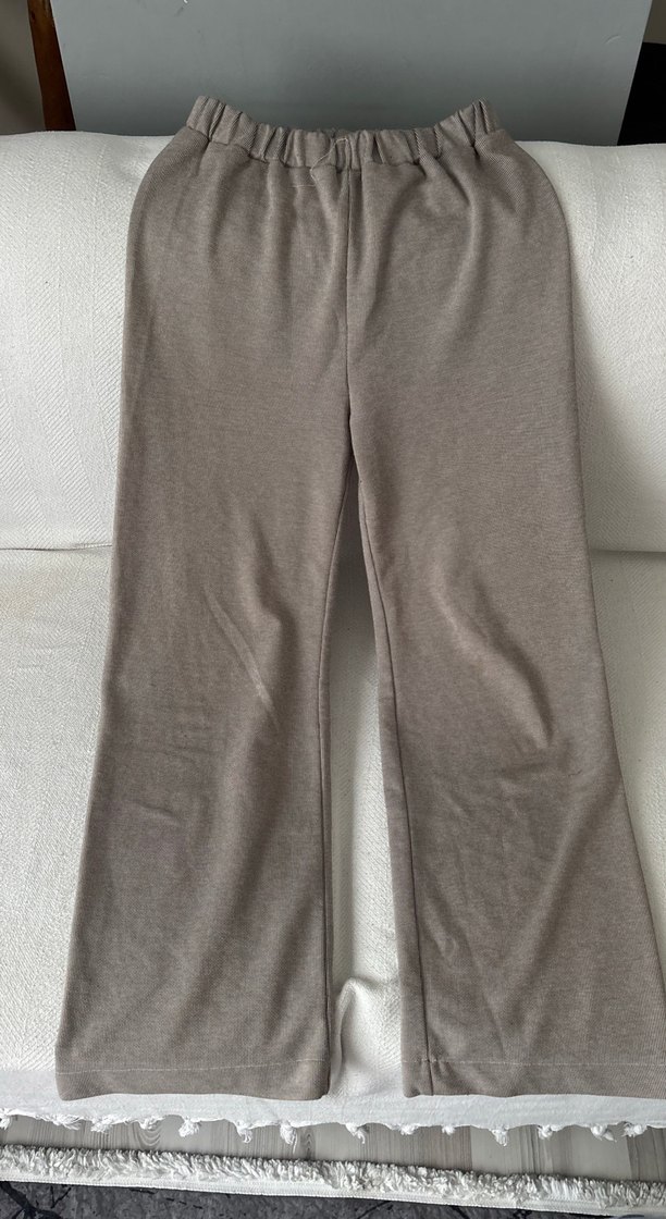 Gri Rahat Kesim Midi Kumaş Pantolon kadın - Görsel 2