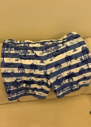 Erkek Mavi deniz şortu cepli - Görsel 3