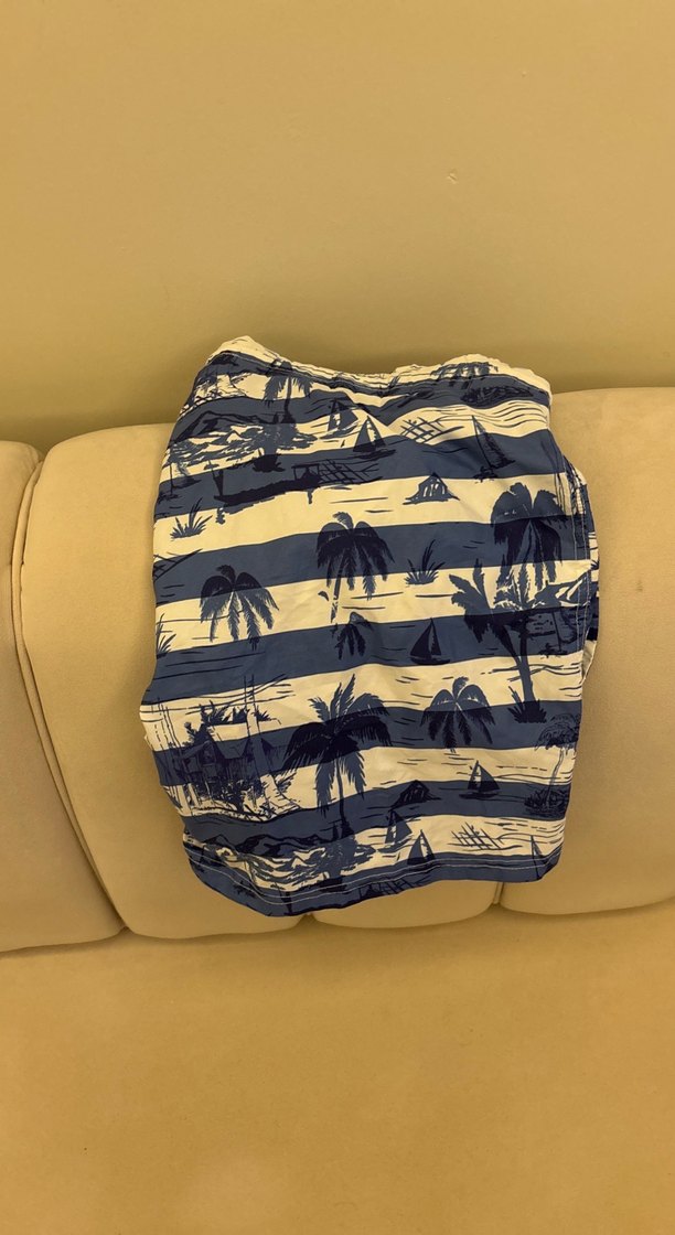 Erkek Mavi deniz şortu cepli - Görsel 2