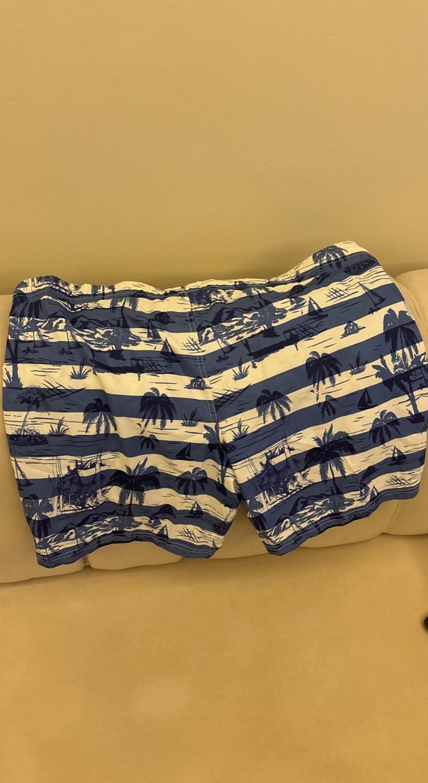 Erkek Mavi deniz şortu cepli - Görsel 3