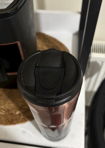 Kahverengi Siyah Termos Bardak Çelik - Görsel 2