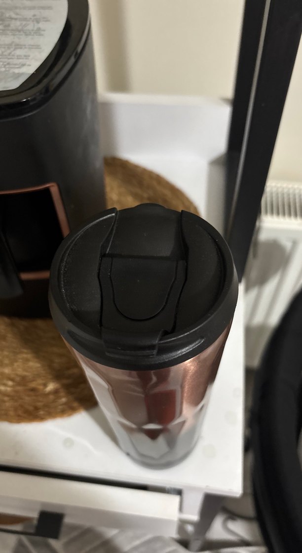 Kahverengi Siyah Termos Bardak Çelik - Görsel 2