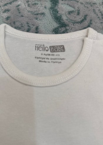 6ay. Bebek Erkek Kolsuz Pamuklu Body 2'li - Görsel 2