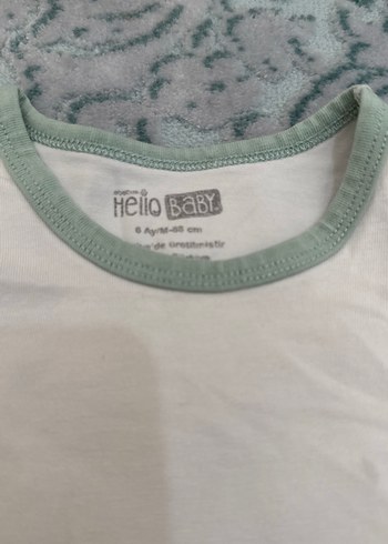 6ay. Bebek Erkek Kolsuz Pamuklu Body 2'li - Görsel 3