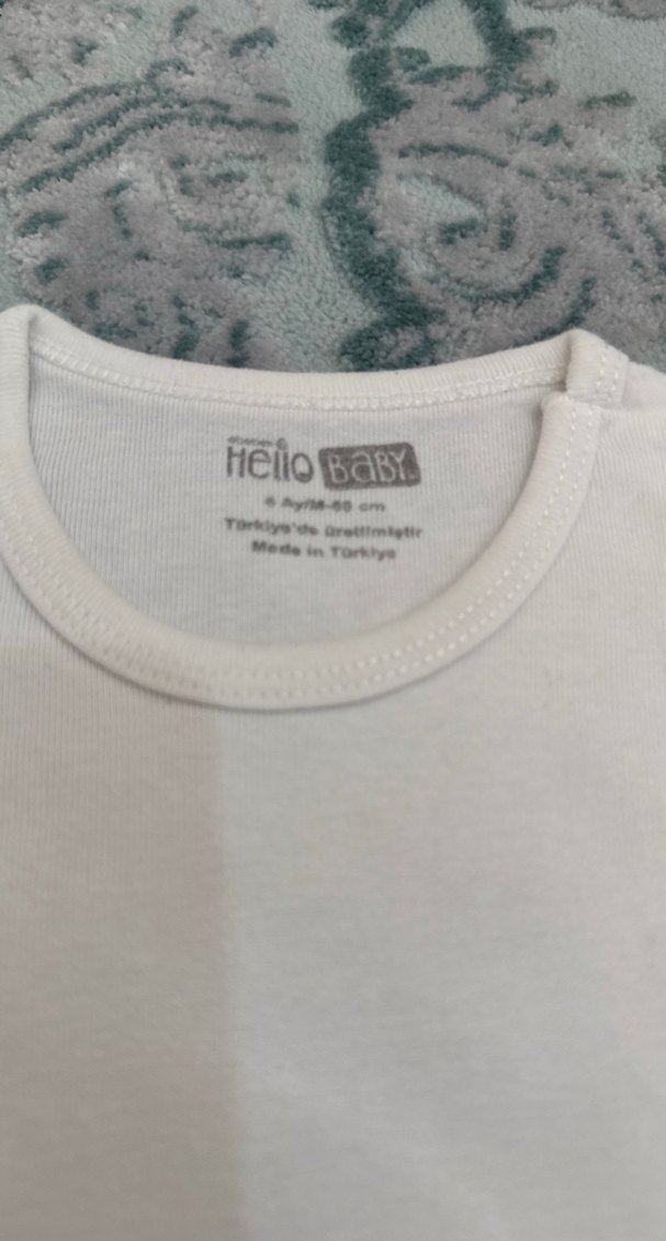 6ay. Bebek Erkek Kolsuz Pamuklu Body 2'li - Görsel 2