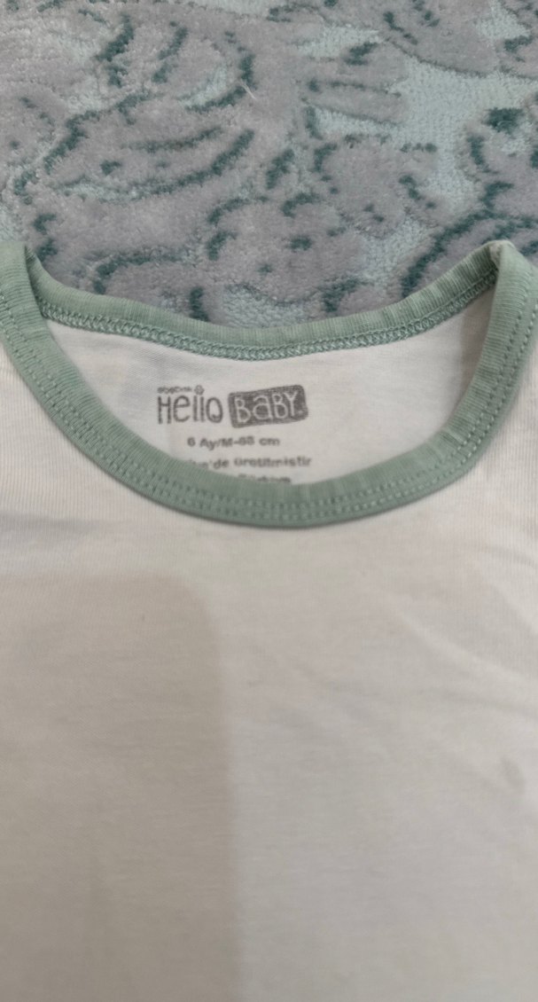 6ay. Bebek Erkek Kolsuz Pamuklu Body 2'li - Görsel 3