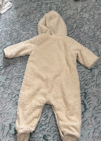 ZARA 6 ay Kürklü Kapüşonlu Bebek Tulum - Görsel 5