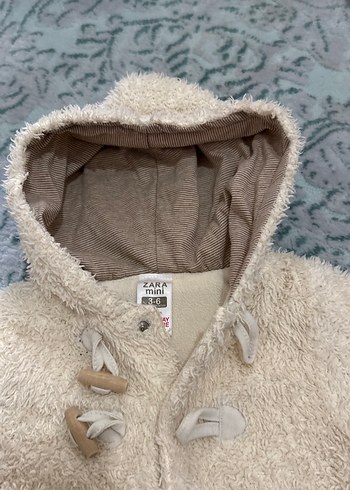 ZARA 6 ay Kürklü Kapüşonlu Bebek Tulum - Görsel 4