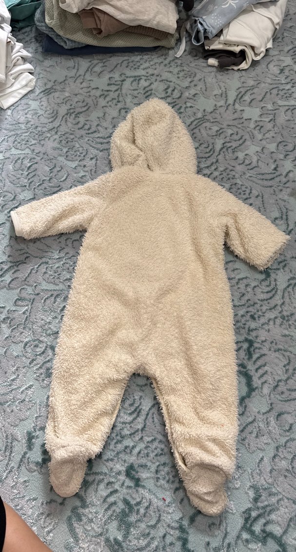 ZARA 6 ay Kürklü Kapüşonlu Bebek Tulum - Görsel 5