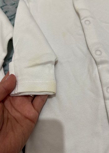 Beyaz Uzun Kollu Bebek Tulumu - Görsel 3