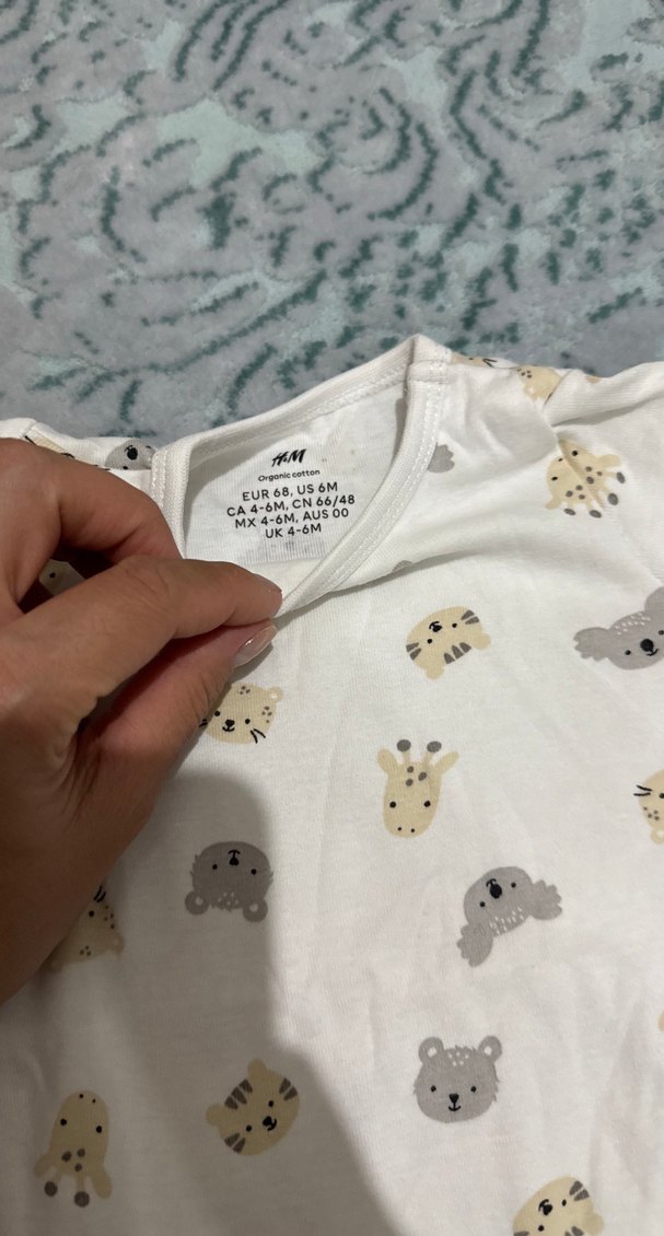 4-6 ay. Erkek Bebek Kolsuz Pamuklu Body Seti - Görsel 3