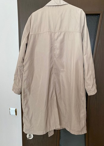 Bej Midi Kadın Trençkot, Salaş Kesim - Görsel 2