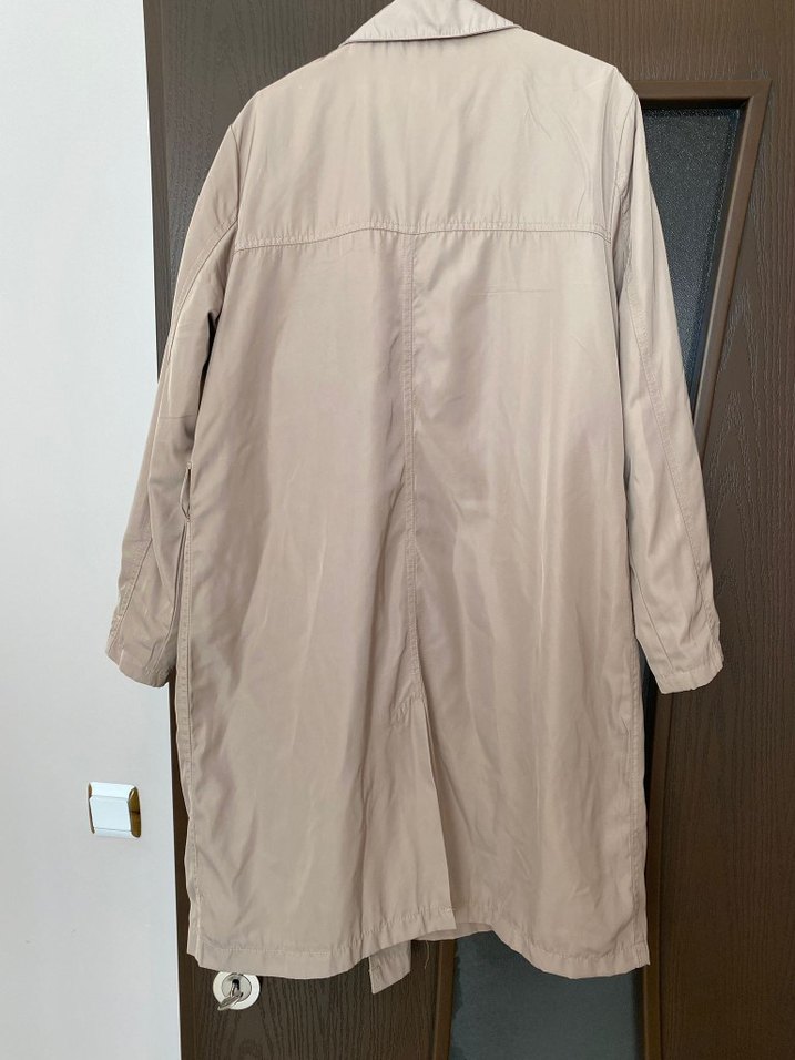 Bej Midi Kadın Trençkot, Salaş Kesim - Görsel 2