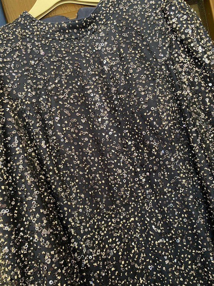 Uzun Kollu Mavi  Abiye Elbise - Görsel 5