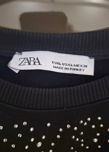 Siyah Taşlı Sweatshirt - Görsel 4