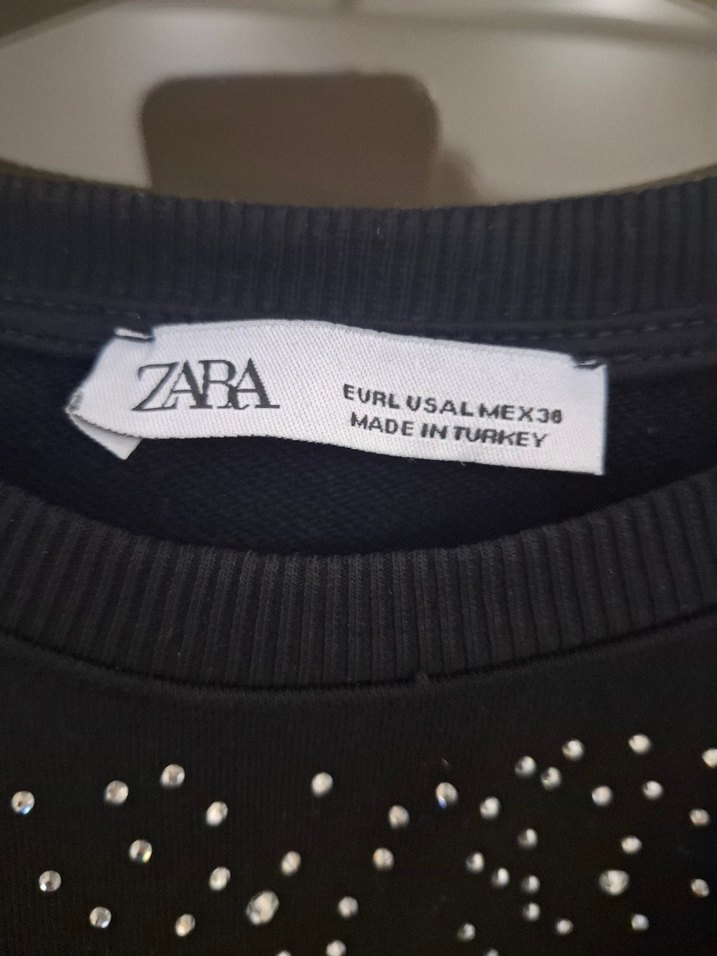 Siyah Taşlı Sweatshirt - Görsel 4