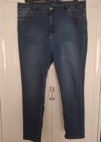 Koyu Mavi Yüksek Bel Esnek Skinny Jeans - Görsel 2