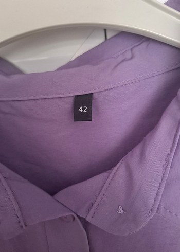 Büzgü Detaylı Dokuma Pamuk Gömlek - Görsel 4