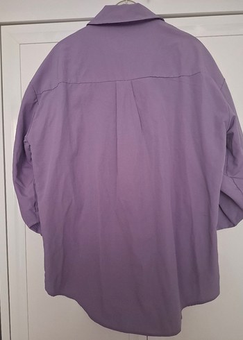 Büzgü Detaylı Dokuma Pamuk Gömlek - Görsel 3