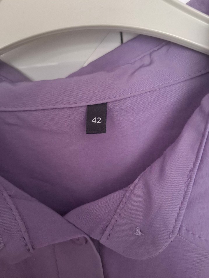 Büzgü Detaylı Dokuma Pamuk Gömlek - Görsel 4