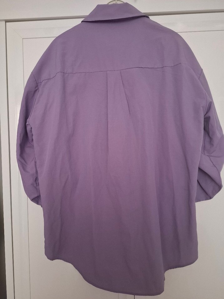 Büzgü Detaylı Dokuma Pamuk Gömlek - Görsel 3