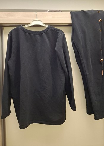 Siyah Kadın Rahat Kesim Eşofman Takımı - Görsel 4