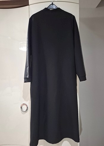 Uzun Siyah Kadın Spor Tarz Eşofman - Görsel 5