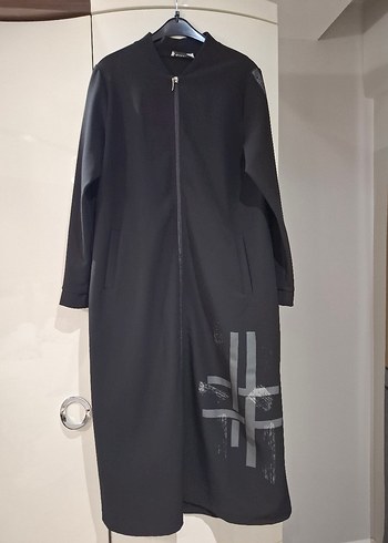 Uzun Siyah Kadın Spor Tarz Eşofman - Görsel 3