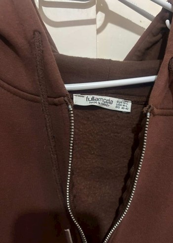 Kadın Kahverengi Fermuarlı Sweatshirt - Görsel 3