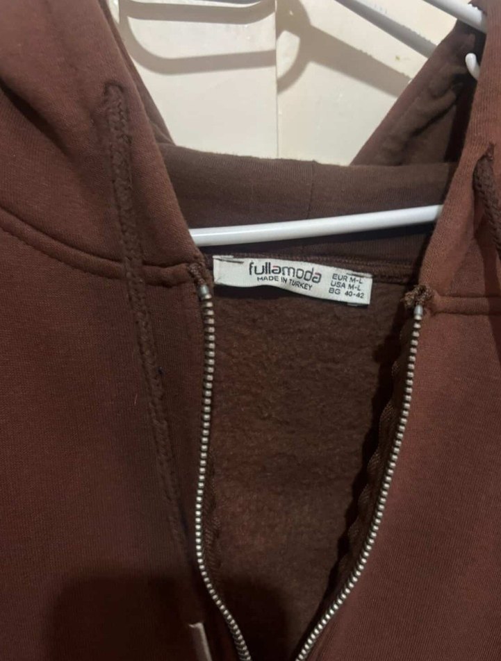 Kadın Kahverengi Fermuarlı Sweatshirt - Görsel 3