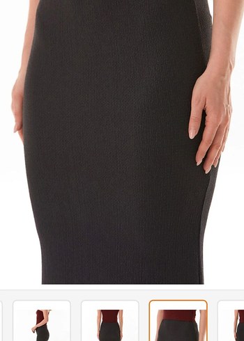 Antrasit renk fullamoda xl uzun yırtmaçlı etek - Görsel 2